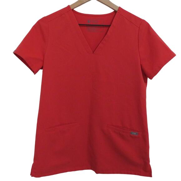 FIGS Women Sz XS Clay Casma Three-Pocket Scrub Top Medical Uniform Top - Picture 1 of 6